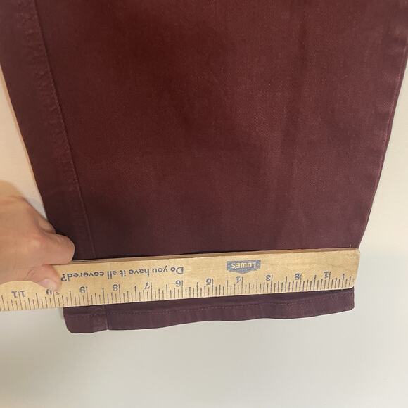 Judy Blue High Waist Tummy Control Wide Leg Crop Denim Jeans Size 15/32 Oxblood - Picture 7 of 12